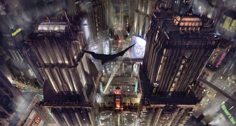 Gotham City Concept Batman Arkham Knight Concept Art, Batman Arkham Night, Batman Arkham Knight Game, Arkham Games, Batman Games, Batman Arkham City, Univers Dc, I Am Batman, Batman Arkham Knight