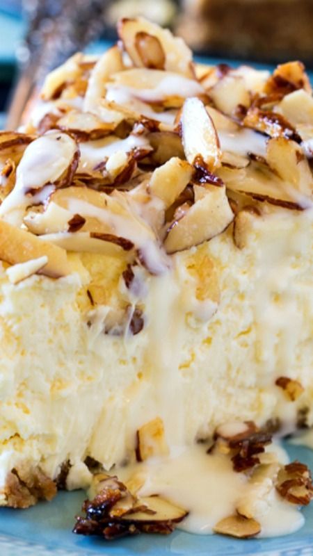 Amaretto Sauce, Amaretto Cheesecake, Amaretto Cream, Spicy Southern Kitchen, Sugared Almonds, Yoghurt Cake, Southern Kitchen, Cheesecake Desserts, Cheesecake Factory