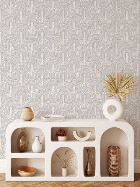 Temporary Wall Decor, Terracotta Paint, Tapete Gold, Herringbone Wall, Herringbone Wallpaper, Wallpaper Boho, Boho Wallpaper, Lines Wallpaper, Temporary Wall