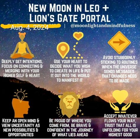 Lionsgate Portal, New Moon In Leo, Herb Bundles, Moon In Leo, Leo Lion, Lions Gate, Lunar Cycle, Fire Signs, August 8