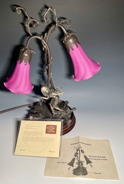 Disney Nightmare Before Christmas Tim Burton “Sally the Seamstress” Pink Lamp LE  | eBay Tim Burton Sally, Tim Burton Christmas, Stained Glass Lamp, Pink Lamp, Base Lamp, Desert Hot Springs, Disney Nightmare Before Christmas, Stained Glass Lamps, 10 Anniversary