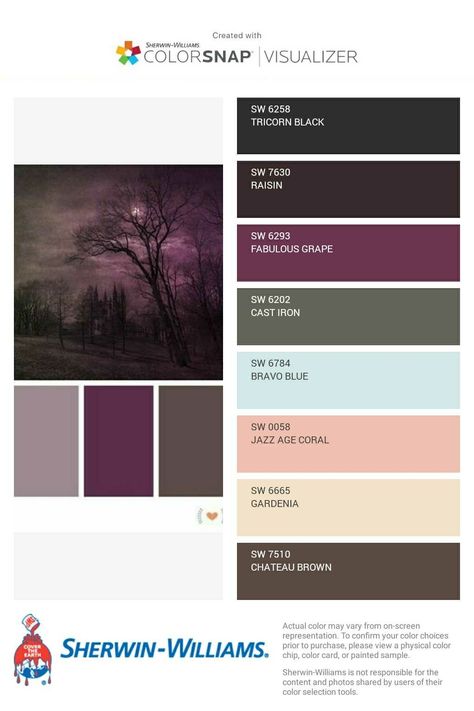 Sherwin Williams Fabulous Grape, Fabulous Grape Sherwin Williams, Plum Color Palettes, Double Wide Remodel, Purple Girls Bedroom, Library At Home, Diva Den, Door Colors, Purple Bedroom