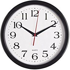 Best Wall Clocks, Black Wall Clock, Large Wall Clock, Large Clock, Round Wall Clocks, White Face, Black Wall, Clock Wall Decor, Office School