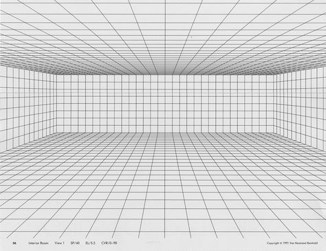 Perspective Grid  (Meant for Interiors but use as needed) Perspective Grids, One Point Perspective Room, Room Perspective, Perspective Grid, Drawing Reference Photos, Drawing Grid, Grid Vector, Perspective Drawing Lessons, Art Optical