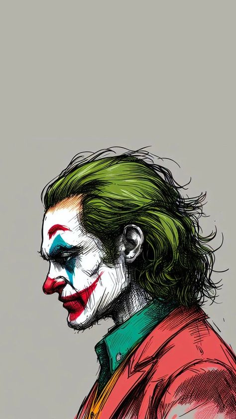 How To Draw Joker, Joker Illustration Art, Joker Wallpaper Iphone, The Joker Drawing, Comic Joker, Drawing Joker, Joker Comics, Joker Illustration, Wallpaper Joker