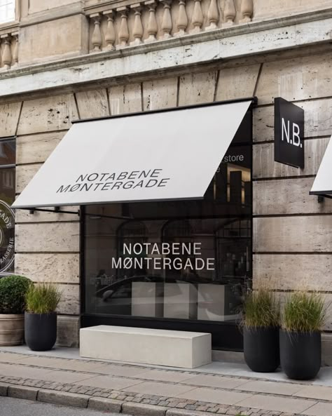 Notabene store, Copenhagen - Fonts In Use Coffee Shop Concept, Aluminum Shelves, Japanese Furniture, Comfy Seating, Concept Ideas, Wooden Staircases, Norm Architects, Terrazzo Flooring, Bar Interior