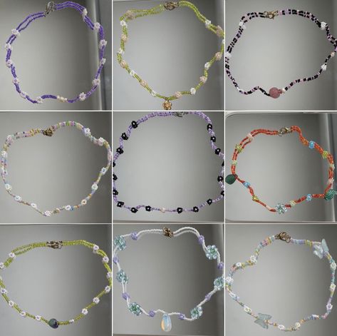 Seed Bead Necklaces, Chain Chokers, Sliding Knot Bracelet, Jewelry Y2k, Indie Jewelry, Diy Friendship Bracelets Patterns, Beaded Necklace Designs, Beaded Jewlery, Bead Charms Diy