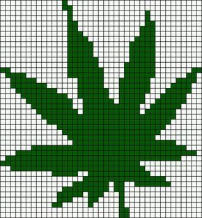 Crochet Pot Leaf, Free Halloween Crochet, Easy Pixel Art, Pixel Crochet, Halloween Crochet Patterns, Leaf Plant, Tapestry Crochet Patterns, Pola Kristik, Pixel Pattern