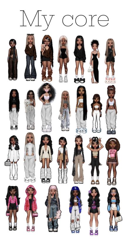 The app is called Everskies Everskies Background, Sza Fits, Everskies Boy, Everskies Baddie, Black Family Cartoon, Lazy Outfit Ideas, Bratz Aesthetic Outfit, Picture Day Outfits, Imvu Outfits