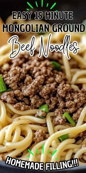 This 15 Minute Mongolian Ground Beef Noodles recipe combines tender ground beef with savory, sweet, and slightly spicy noodles for a dish that’s perfect for busy weeknights. It’s packed with… Noodles With Ground Beef, Pork Chop Supreme Recipe, Mongolian Ground Beef Noodles, Ground Beef Noodles, Mongolian Ground Beef, Scalloped Potato Casserole, Teriyaki Noodles, Beef Noodles, Spicy Noodles