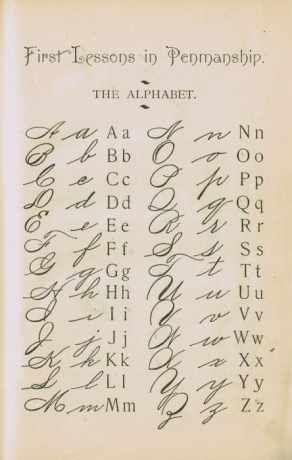 Antique Graphics and Royalty Free Stock Images from Knick of Time Letters In Cursive, Alphabet School, Handwriting Examples, Pretty Handwriting, Cursive Writing Worksheets, Penanda Buku, Cursive Alphabet, Handwriting Alphabet, Alfabet Letters