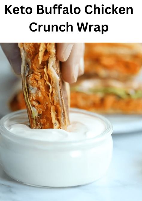 Keto Buffalo Chicken Crunch Wrap - EASY KETO RECIPES Chicken Buffalo Wrap, Buffalo Chicken Crunch Wrap, Chicken Crunch Wrap, Keto Buffalo Chicken, Pecan Snowball Cookies, Buffalo Chicken Wraps, Crunch Wrap, Keto Tortillas, Free Keto Meal Plan