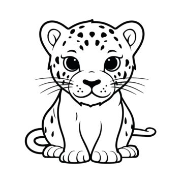 Cute Panther Drawing, Cute Jaguar Drawing, Jaguar Line Art, Nature Outline Drawing, Outline Of Animals, Jaguar Drawing Sketches, Jaguar Drawing Easy, Leopard Drawing Sketch, Jaguar Outline