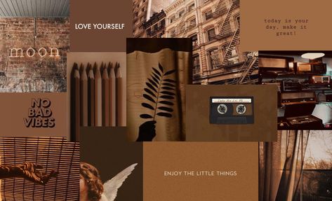 Collage aesthetic Brown para PC Brown Aesthetic Wallpaper Laptop, Background Girly, Aesthetic Brown Wallpaper, Pc Backgrounds Hd, Google Backgrounds, Google Desktop, Wallpaper For Pc, Backgrounds Girly, Vision Board Wallpaper