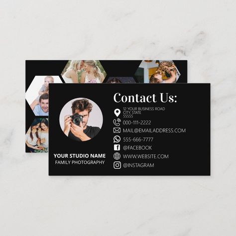 Photography Business Cards Template, Photo Business Cards, Photographer Business, Photographer Business Cards, Photography Business Cards, Photographer Camera, Photography Marketing, Modern Photography, Modern Business Cards