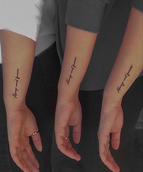 Fine Line Word Tattoo Women, Last Name Tattoo Placement, Word Arm Tattoos For Women, Word Tattoo Placement For Women, Wrist Script Tattoo, Script Tattoo Placement, Matching Cousin Tattoos, Mommy Daughter Tattoos, Cousin Tattoos