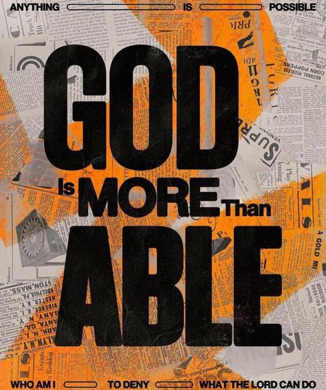 God Is More Than Able, Jesus Pics, Christian Graphic Design, Christian Graphics, Christian Shirts Designs, Bible Words Images, Jesus Christ Artwork, Christian Images, Sermon Series