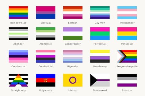 Banderas del orgullo lgbtq y su signific... | Premium Vector #Freepik #vector #transexual #bandera-trans #comunidad-lgbt #lgbtq Bookmark Crochet, Gay Pride Month, Gender Flags, Happy Pride Month, Doodles Drawings, Lgbtq Flags, Lgbt Flag, Pansexual Pride, Happy Pride