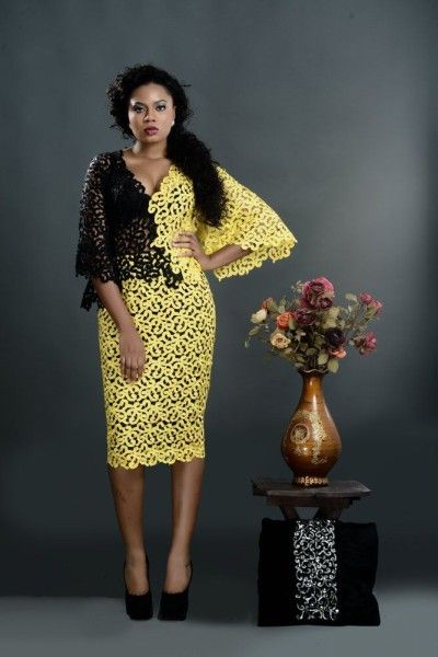 It’s the “Femme Fatale” – View Trish O. Couture’s Fab New Collection | Bella Naija Black Lace Fashion, Nigerian Lace Styles, African Lace Styles, African Dresses Modern, African Wear Dresses, African Lace Dresses, Nigerian Styles, Short Gowns, Lace Styles