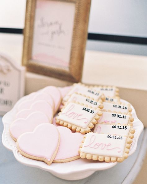 Wedding dessert tables have come a long way. What used to be a station reserved for a traditional cake has now grown into displays full of sweets and treats that guests can choose from. #wedding #dessert #cookie #weddingcookies #weddingdessertable #weddingcakealternative #weddingreception #weddingideas #unique #weddings | Martha Stewart Weddings - 33 Wedding Cookies That Will Sweeten Up Your Dessert Table Wedding Desserts Ideas, Cookie Table Wedding, Cookie Display, Funny Wedding Pictures, Desserts Ideas, Wedding Cake Alternatives, Dessert Bar Wedding, Cookie Table, Wedding Dessert Table