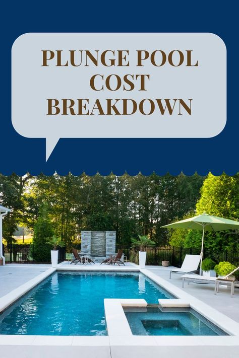 Small Plunge Pool, Plunge Pool Cost, Small Pools Backyard, Small Inground Pool, Pool Cost, Simple Pool, Pools For Small Yards, Cheap Pool, Dream Backyard Pool