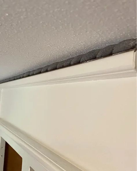 How to Fill the Gap Between Cabinet and Ceiling with Backer Rod Stained Wood Cabinets, Top Of Kitchen Cabinets, Installing Kitchen Cabinets, Cabinets To Ceiling, Hidden Cabinet, Top Of Cabinets, Narrow Cabinet, Ceiling Trim, Above Cabinets