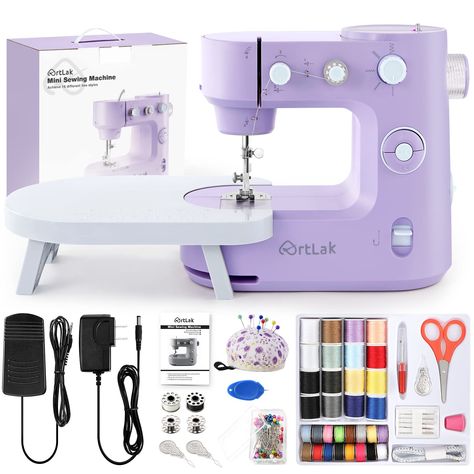 PRICES MAY VARY. 【Effortless Thread Setup and Quick Start】The sewing machine's pre-set thread testing ensures a quick start. With step-by-step guides on the machine and a comprehensive manual, threading becomes easy for sewing beginners and advanced users. Choose "fast" or "slow" sewing speed and opt for automatic or foot pedal mode, catering to various skill levels. 【Portable & Convenient Design】The night auxiliary lighting and thread cutter enhance the sewing convenience. Tension buttons with Sewing Machine Beginner, Portable Sewing Machine, Mini Sewing Machine, Different Stitches, Children's Day, Pink Design, Child Day, Sewing Machines, Sewing Basics