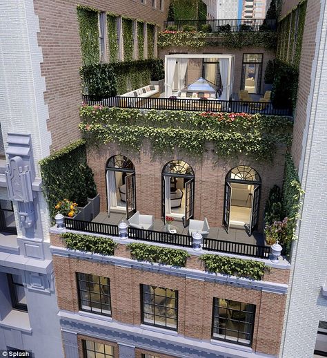 Nyc Condo, Studio Apt, New York Apartment, Rooftop Garden, Design Exterior, Nyc Apartment, Apartment Balconies, Dream Apartment, City Living