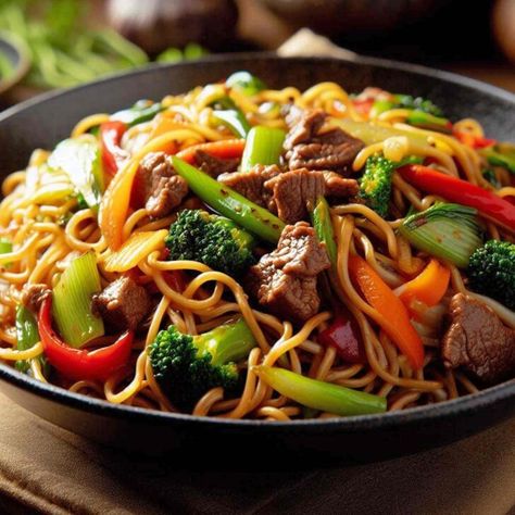 Subgum Chow Mein Recipe Subgum Chow Mein Recipe, Bbq Chicken Wings Recipe, Chow Mein Recipe, Bbq Chicken Wings, Popular Side Dishes, Chow Mein Noodles, Flavorful Vegetables, Colorful Vegetables, Savory Sauce