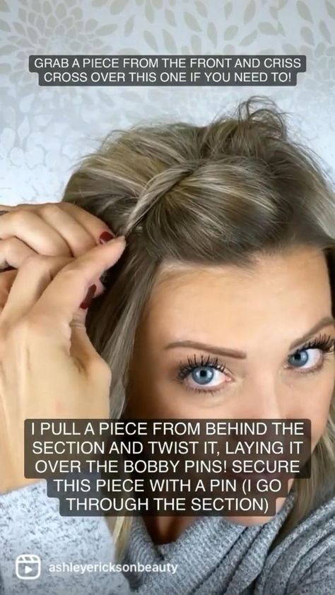 Ashley Erickson, Fixing Short Hair, Bangs Fringe, Short Hair Up, Hair Tips Video, Hairdos For Short Hair, Hair Pulling, Peinados Fáciles Para Cabello Corto, Hair Tutorials For Medium Hair