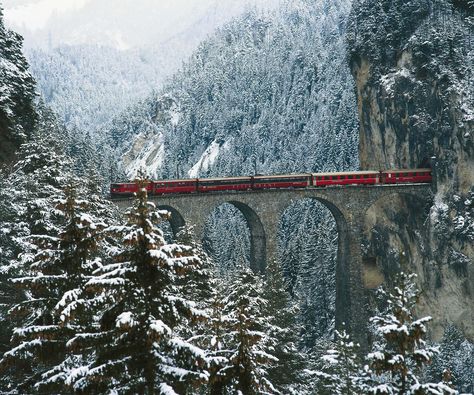 Tempted to call this too beautiful to be real: the Landwasser viaduct in Switzerland - Imgur Swiss Alps Switzerland, Alps Switzerland, Roatan, Zermatt, Swiss Alps, To Infinity And Beyond, A Bridge, Future Travel, Pretty Places