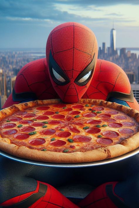 spiderman pizza lover wallpaper Spiderman Eating Pizza, Spiderman Pizza, Spiderman Eating, Spiderman Icons, Spiderman Wallpaper, Spiderman Costume, Emoji Pictures, Set Saree, Allah Photo