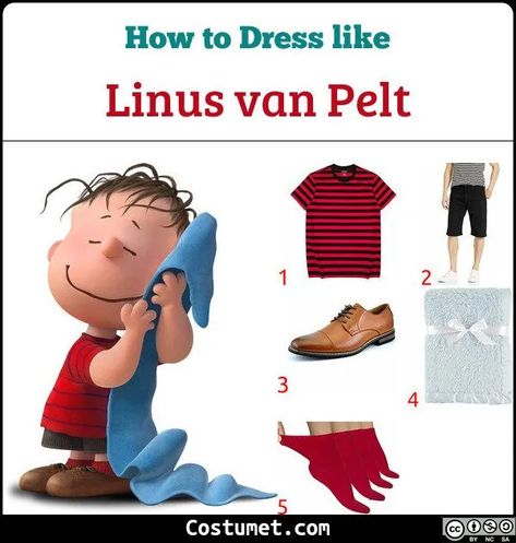 Linus van Pelt (Peanuts) Costume for Cosplay & Halloween 2020 Linus Charlie Brown Costume, Diy Peanuts Costumes, Peanuts Characters Costumes, Linus Costume, Peanuts Gang Costumes, Peanuts Costumes, Peanuts Costume, Charlie Brown Halloween Costumes, Woodstock Costume