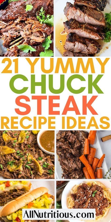 You can easily indulge in more delicious chuck steak recipes with ease when you make any of these flavorful chuck steak meal ideas. These super easy chuck steak dinner ideas are perfect for the whole family to enjoy more easy recipes with chuck steak. Chuck Tender Steak Recipes, Steak Meal Ideas, Beef Chuck Steak Recipes, Beef Chuck Recipes, Chuck Steak Recipes, Crockpot Steak Recipes, Steak Dinner Ideas, Beef Chuck Steaks, Traditional Beef Stew