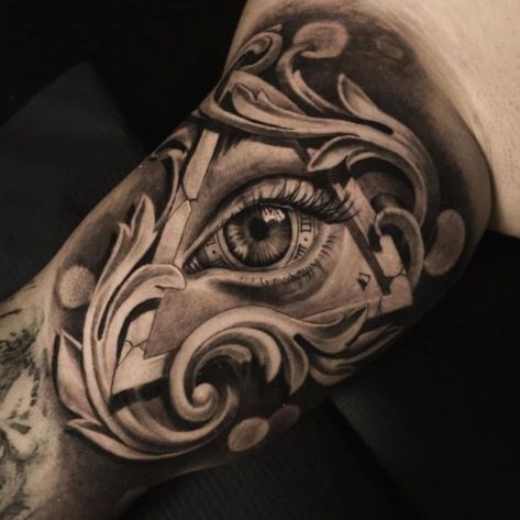 Men Tattoo Ideas Inner Bicep, Inner Bicep Eye Tattoo Men, Eye Tattoo Inner Bicep, Best Inner Bicep Tattoo For Men, Tattoo Inner Bicep Men, Eye Tattoo Bicep, Tattoo Inner Arm Bicep, Tattoo For Inner Bicep, Tattoo Designs Men Bicep