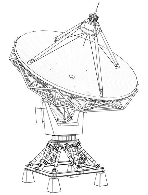 Doppler radar: technical draw. Satellite dishes antenna (doppler radar): technic , #AD, #technical, #draw, #Doppler, #radar, #antenna #ad Nasa Drawings, Satellite Drawing, Satellite Illustration, Radar Design, Satellite Dish Antenna, Computer Business, Doppler Radar, Space Coloring Pages, Perspective Drawing Architecture