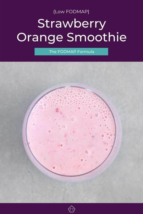 Looking to change up your breakfasts? Try this quick and easy low FODMAP strawberry orange smoothie! FODMAP Recipes | FODMAP Diet | FODMAP Diet Recipes | Low FODMAP Breakfast | FODMAP Breakfast | Breakfast Ideas | Breakfast Recipes | Breakfast Recipes Easy | Breakfast Recipes Gluten Free| FODMAP Drinks | www.fodmapformula.com Easy Fodmap Recipes, Fodmap Drinks, Breakfast Recipes Gluten Free, Fodmap Smoothies, Low Fodmap Breakfast, Pancreatic Insufficiency, Recipes Low Fodmap, Low Fodmap Appetizers, Fructose Malabsorption