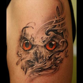 The Owl's Dream tattoo. An Owl Tattoo, Mens Owl Tattoo, Owl Tattoo Meaning, Cute Owl Tattoo, Vogel Tattoo, Tier Tattoo, Awesome Owls, Kunst Tattoos, Muster Tattoos