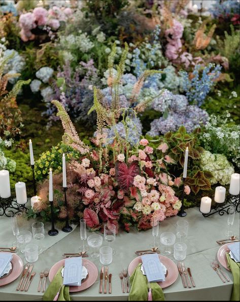 Ethereal Cake, Meadow Bouquet, Wedding Reception Candles, Wedding Table Details, Hacienda Wedding, Vintage Garden Wedding, Wedding Aesthetics, Plum Wedding, Enchanted Forest Wedding