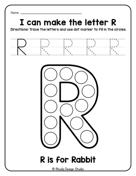 Letter R Coloring Pages Letter R Preschool Worksheets, Letter R Words, R Coloring Pages, Letter R Worksheet, Letter R Tracing Worksheets, Letter R Coloring Page, Letter R Activities, Dot Markers, Numbers Preschool