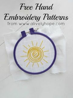 A Lively Hope: Summer Sun Free Embroidery Pattern Free Embroidery Patterns Machine, Abstract Embroidery, Moms Crafts, Embroidery Patterns Vintage, Embroidery Flowers Pattern, Embroidery Patterns Free, Pretty Hands, Hand Embroidery Pattern, Machine Embroidery Patterns