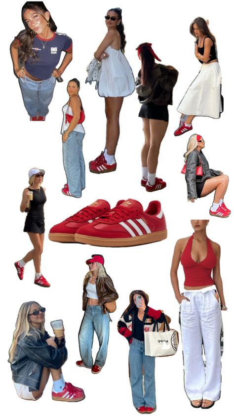 Red Sambas, Sambas Outfit, Samba Adidas Outfit, Adidas Samba Outfits, Samba Outfits, Adidas Samba Outfit, Samba Outfit, Adidas Outfit, Red Adidas