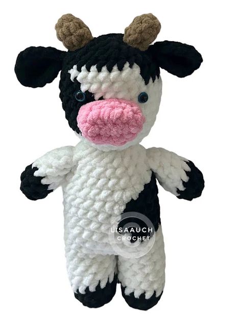 Crochet Cow Pattern Free, Crochet Cow Pattern, Spotted Cow, Chunky Yarn Crochet, Crocheted Cow Pattern, Amigurumi Cow, Cat Crochet, Chicken Pattern, Crochet Chicken