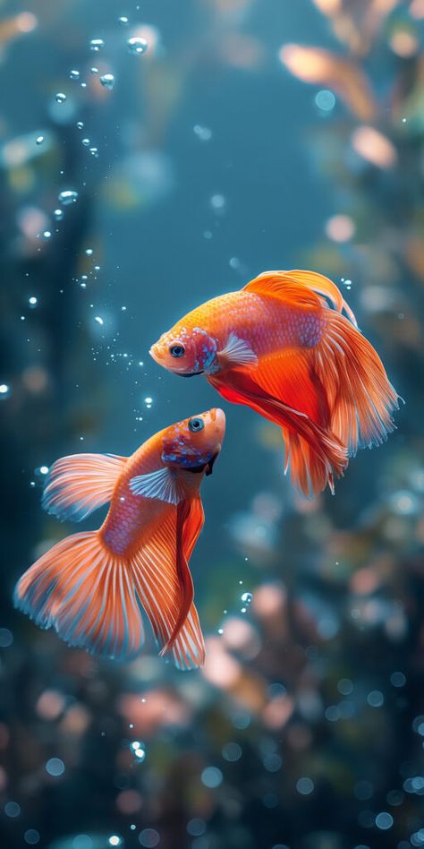 Veiltail Goldfish, Sea Life Wallpaper, Fish In Water, Orange Fish, Elegant Couple, Flowers Wallpapers, Coloring Inspiration, Fish Wallpaper, Cute Fish