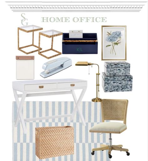 Coastal Grandma Office, Coastal Granddaughter Desk, Savannah Apartment, Coastal Desk, Coastal Home Office, Office Revamp, Work From Home Setup, Cozy Core, College Desk