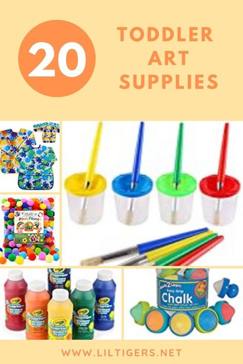 Are you looking into stocking up your craft closet? Then do not miss out on this 20 essential toddler art supplies. Click through now and get inspired. #toddler #artsupplies #essentials Toddler Art Supplies, Art Center Preschool, Family Learning Activities, Art Closet, Kids Crafts Organization, Best Toddler Books, Preschool Supplies, Toddler Daycare, Art Supplies List