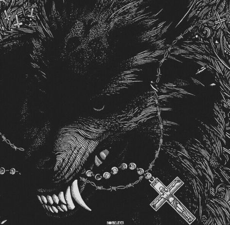 Imagine cross and wolf Werewolf Aesthetic, Werewolf Art, 다크 판타지, Seni 3d, Arte Obscura, Black Wolf, A Wolf, Wolf Art, Arte Fantasy