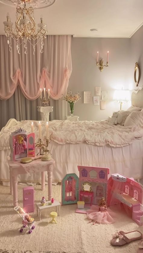 Princess Bedroom, Cute Bedroom Ideas, Princess Room, Fairy Aesthetic, Pink House, Cozy Room Decor, Pretty Room, Room Makeover Inspiration, Cozy Room