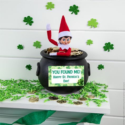 St. Patrick’s Day Elf On The Shelf Ideas | The Elf on the Shelf Elf On The Shelf St Patricks Day Ideas, Leprechaun Elf On The Shelf St Patrick, Elf On The Shelf Egg Magic, What Do Leprechauns Leave Behind, How To Introduce Elf On The Shelf Pet, Leprechaun 1993, Lucky The Leprechaun, Kids Holidays, Elf Dress