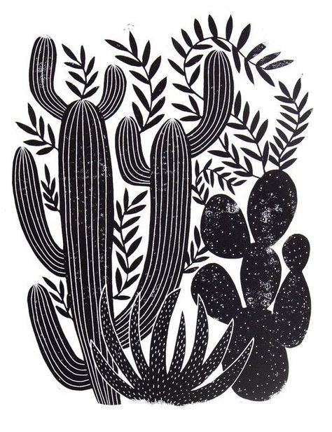 Linoprint Ideas, Carved Stamps, Lino Art, Lino Prints, Lino Cut, Linocut Art, Desert Art, Cactus Art, Limited Run